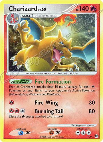 01 / 99 Charizard LV.60 rara foil (EN) -NEAR MINT-