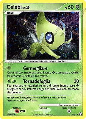 007 / 123 Celebi LIV.39 rara foil (IT) -NEAR MINT-