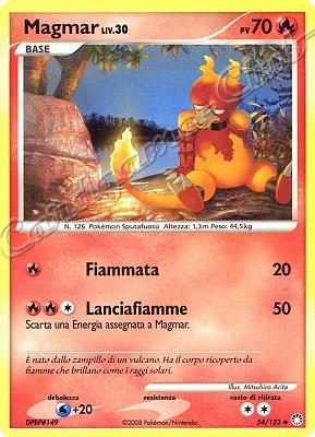 054 / 123 Magmar LIV.30 non comune (IT) -NEAR MINT-