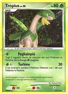 064 / 123 Tropius LIV.28 non comune (IT) -NEAR MINT-