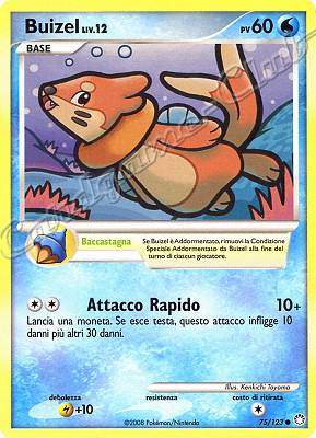 075 / 123 Buizel LIV.12 comune (IT) -NEAR MINT-