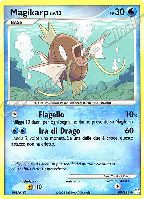 089 / 123 Magikarp LIV.13 comune (IT) -NEAR MINT-