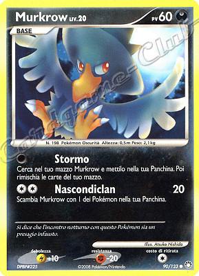 090 / 123 Murkrow LIV.20 comune (IT) -NEAR MINT-