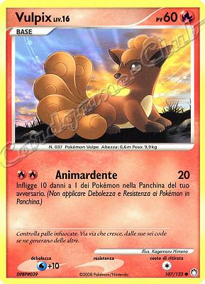 107 / 123 Vulpix LIV.16 comune (IT) -NEAR MINT-