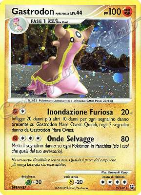 009 / 132 Gastrodon Mare Ovest LIV.44 rara foil (IT) -NEAR MINT-