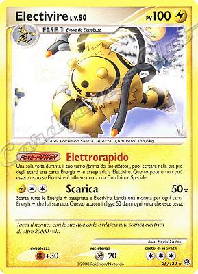 025 / 132 Electivire LIV.50 rara (IT) -NEAR MINT-