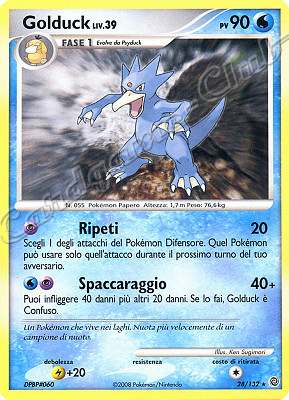 028 / 132 Golduck LIV.39 rara (IT) -NEAR MINT-