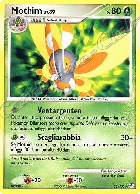 033 / 132 Mothim LIV.39 rara (IT) -NEAR MINT-