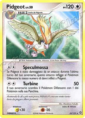 035 / 132 Pidgeot LIV.50 rara (IT) -NEAR MINT-