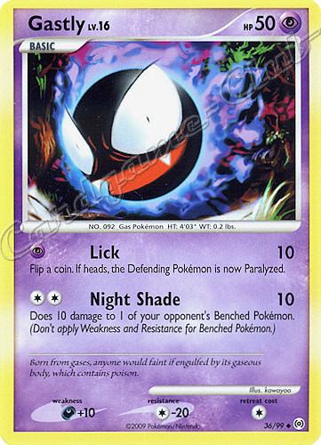 36 / 99 Gastly LV.16 non comune (EN) -NEAR MINT-