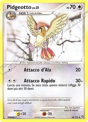 058 / 132 Pidgeotto LIV.21 non comune (IT) -NEAR MINT-