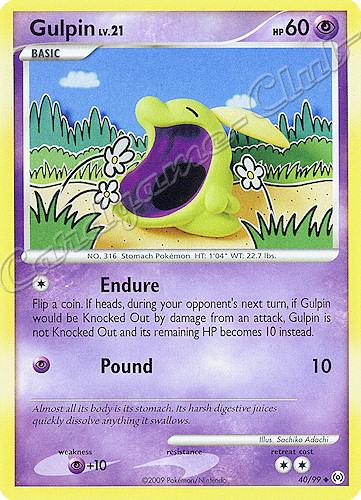 40 / 99 Gulpin LV.21 non comune (EN) -NEAR MINT-
