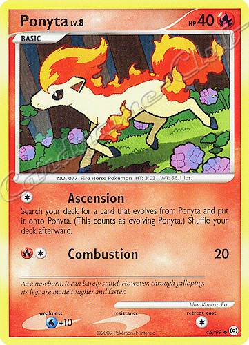 46 / 99 Ponyta LV.8 non comune (EN) -NEAR MINT-