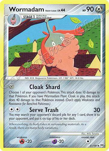 51 / 99 Wormadam Trash Cloak LV.44 non comune (EN) -NEAR MINT-