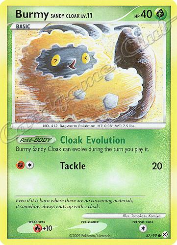 57 / 99 Burmy Sandy Cloak LV.11 comune (EN) -NEAR MINT-