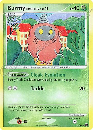 58 / 99 Burmy Trash Cloak LV.11 comune (EN) -NEAR MINT-