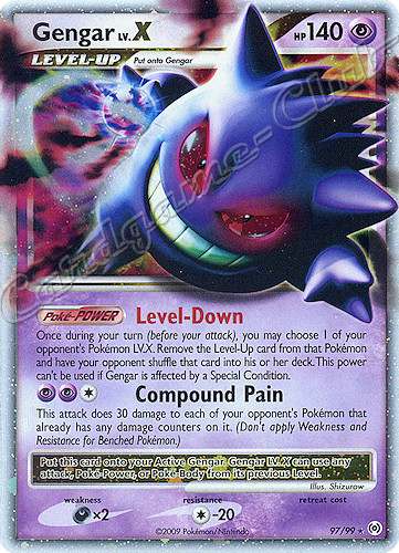 97 / 99 Gengar LV.X rara livello X foil (EN) -NEAR MINT-