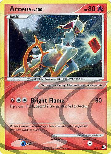 AR3 Arceus LV.100 rara parallela foil (EN) -NEAR MINT-