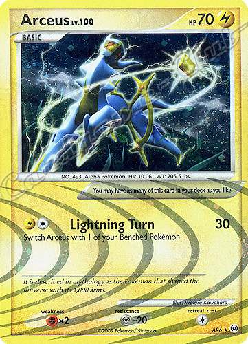 AR6 Arceus LV.100 rara parallela foil (EN) -NEAR MINT-