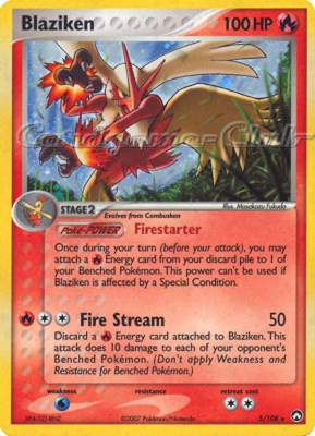 005 / 108 Blaziken rara foil (EN) -NEAR MINT-
