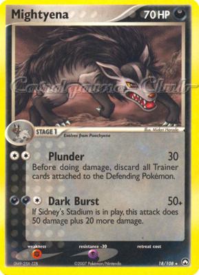 018 / 108 Mightyena rara (EN) -NEAR MINT-