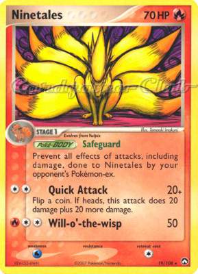 019 / 108 Ninetales rara (EN) -NEAR MINT-