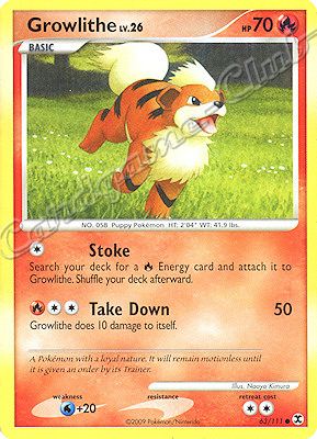 063 / 111 Growlithe LV.26 comune (EN) -NEAR MINT-