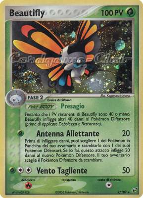 002 / 107 Beautifly rara foil (IT) -NEAR MINT-