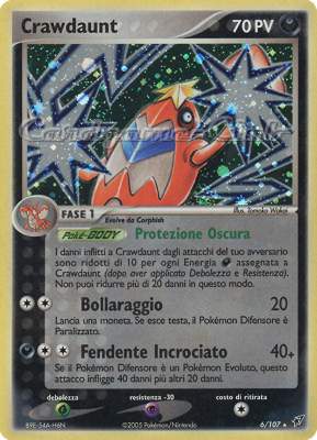 006 / 107 Crawdaunt rara foil (IT) -NEAR MINT-