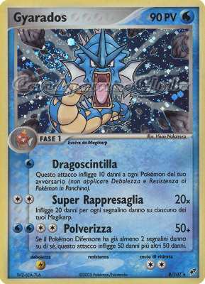 008 / 107 Gyarados rara foil (IT) -NEAR MINT-