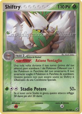 025 / 107 Shiftry rara (IT) -NEAR MINT-
