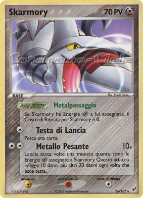 026 / 107 Skarmory rara (IT) -NEAR MINT-