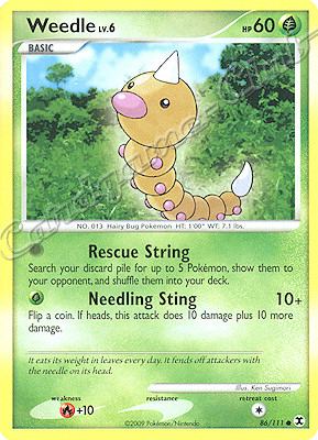 086 / 111 Weedle LV.6 comune (EN) -NEAR MINT-
