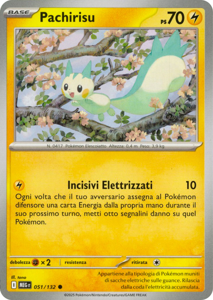 051 / 132 Pachirisu Comune normale (IT) -NEAR MINT-