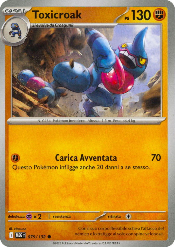 079 / 132 Toxicroak Comune normale (IT) -NEAR MINT-