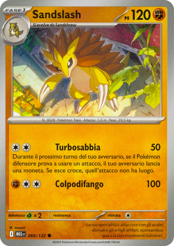 069 / 132 Sandslash Comune normale (IT) -NEAR MINT-