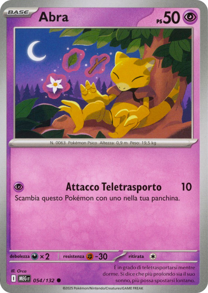 054 / 132 Abra Comune normale (IT) -NEAR MINT-