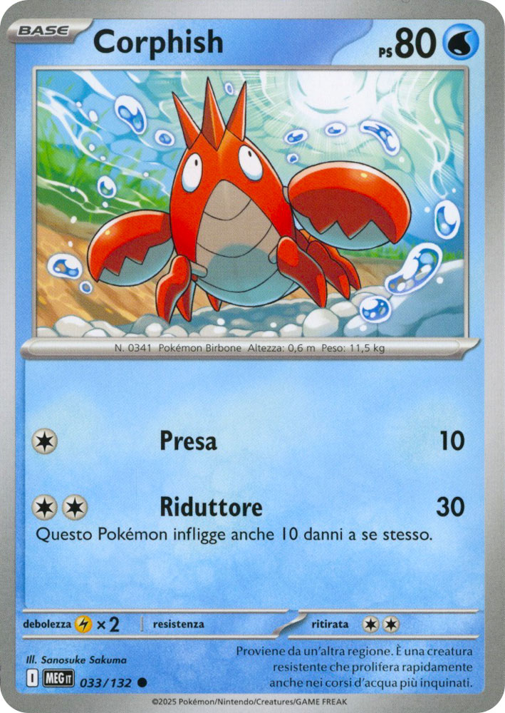 033 / 132 Corphish Comune normale (IT) -NEAR MINT-