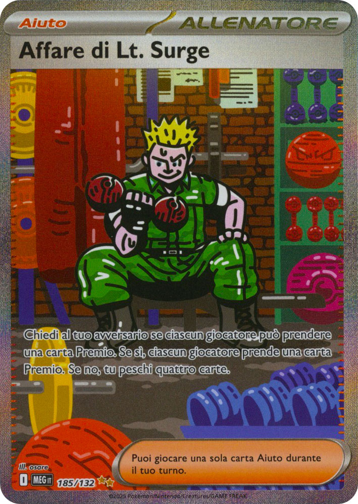 185 / 132 Affare di Lt. Surge Rara Segreta foil (IT) -NEAR MINT-