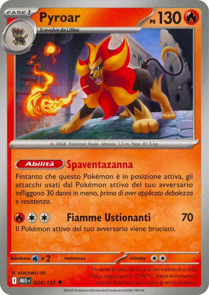 024 / 132 Pyroar Non Comune normale (IT) -NEAR MINT-
