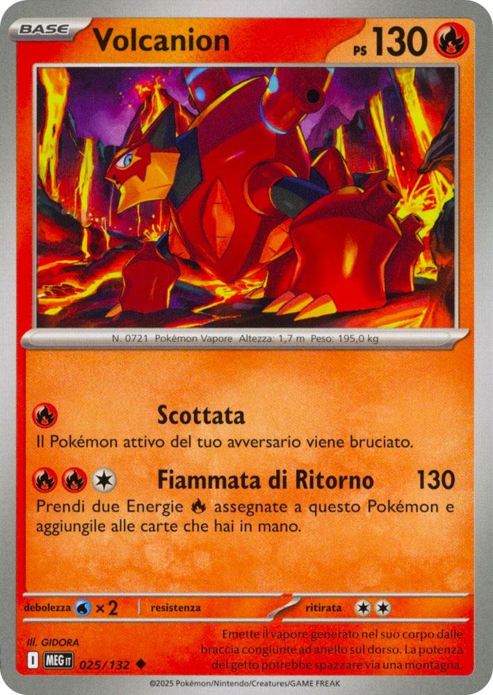 025 / 132 Volcanion Non Comune normale (IT) -NEAR MINT-