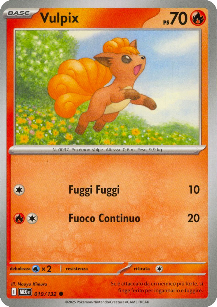 019 / 132 Vulpix Comune normale (IT) -NEAR MINT-