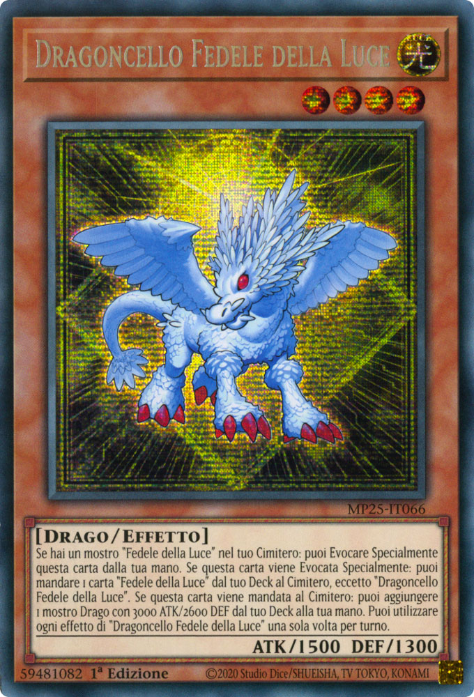 MP25-IT066 Dragoncello Fedele della Luce Rara Segreta 1a Edizione (IT) -NEAR MINT-