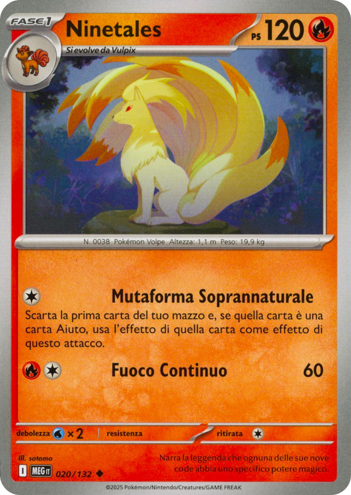 020 / 132 Ninetales Non Comune normale (IT) -NEAR MINT-