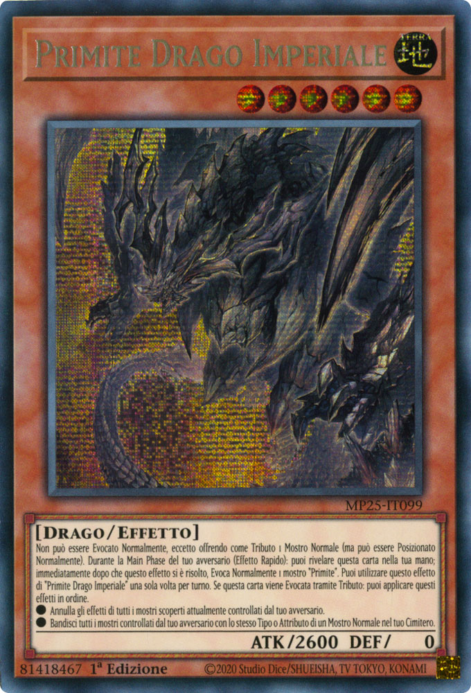 MP25-IT099 Primite Drago Imperiale Rara Segreta 1a Edizione (IT) -NEAR MINT-