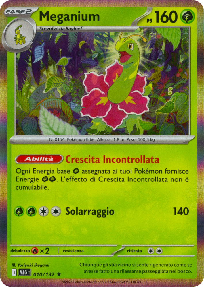 010 / 132 Meganium Rara foil (IT) -NEAR MINT-