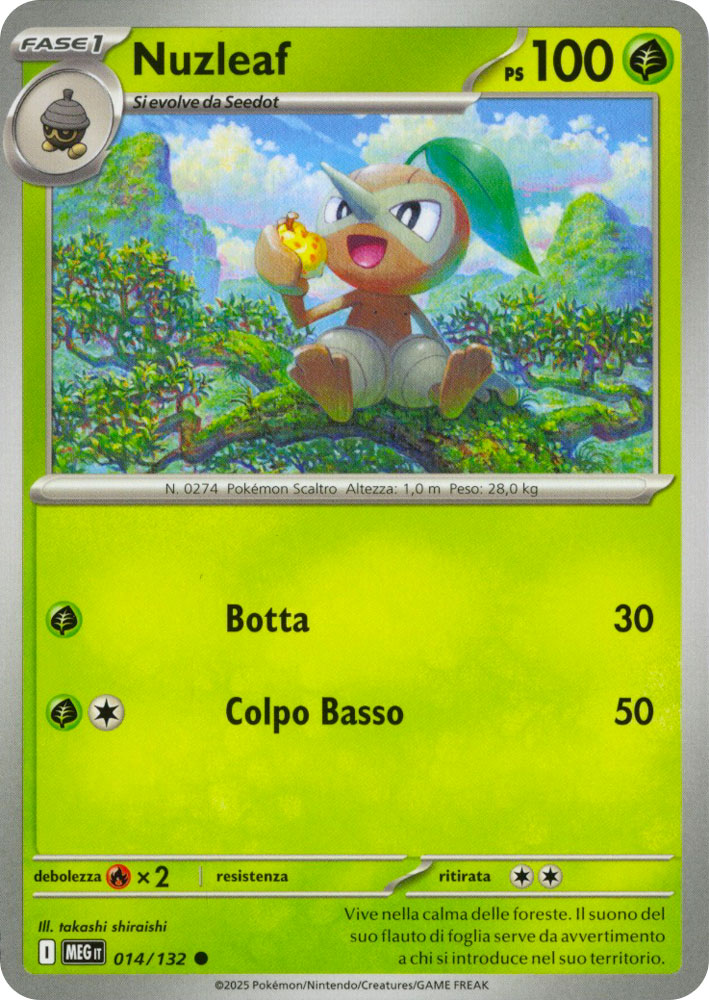 014 / 132 Nuzleaf Comune normale (IT) -NEAR MINT-