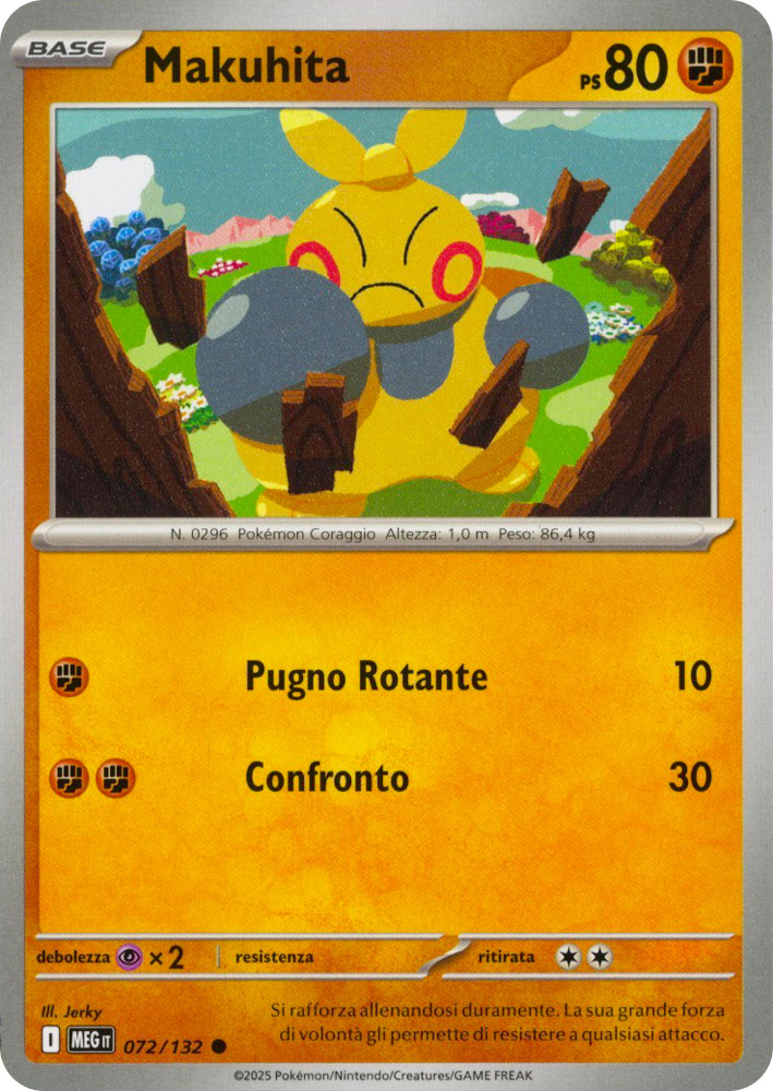 072 / 132 Makuhita Comune normale (IT) -NEAR MINT-