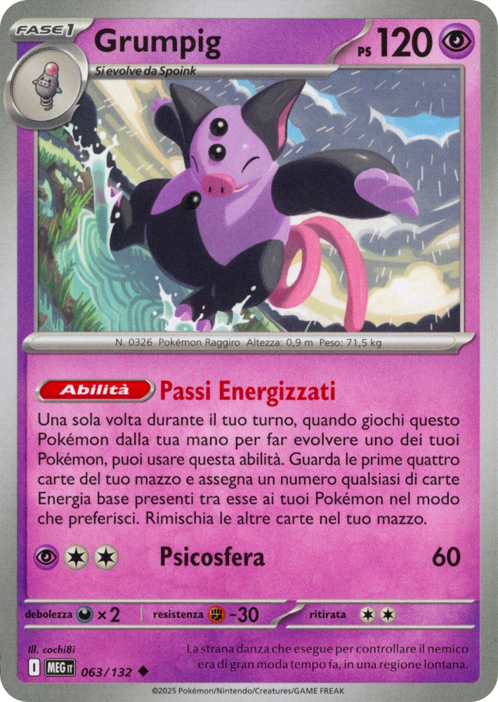 063 / 132 Grumpig Non Comune normale (IT) -NEAR MINT-