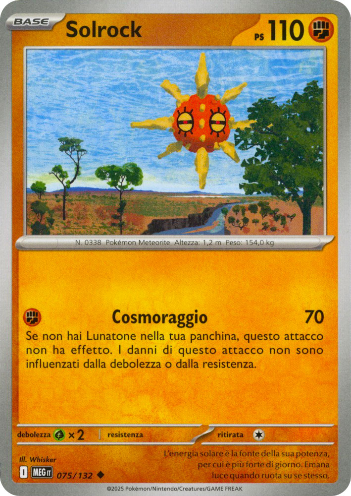 075 / 132 Solrock Non Comune normale (IT) -NEAR MINT-